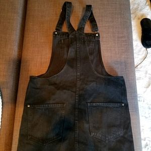 Black denim jumper dress,like new